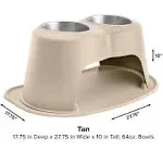 WeatherTech Double High Pet Feeding System Tan DHC6410TNTN