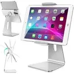 AboveTEK Elegant Tablet Stand, Aluminum iPad Stand Holder, Desktop Kiosk POS Stand for 7-13 inch iPad Pro Air Mini Galaxy Tab Nexus, Tablet Mount for Store Showcase Office Reception Kitchen Countertop