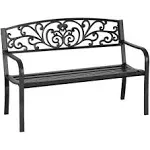 FDW Garden Bench Outdoor Bench Patio Bench for Outdoors Metal Porch Clearance Work Entryway Steel Frame Furniture for Yard