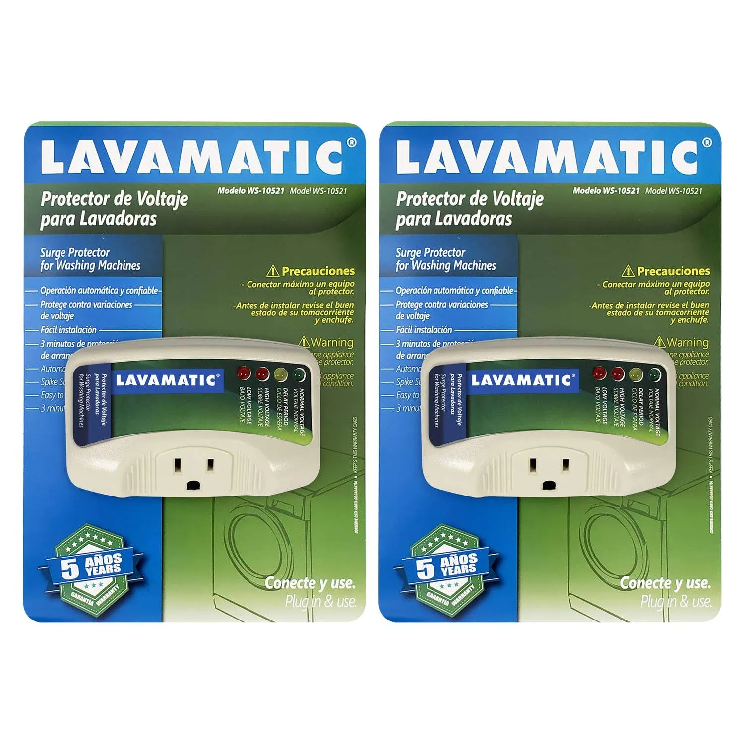 Lavamatic WS-10521 Electronic Surge Protector for Washing Machine – Front Top...