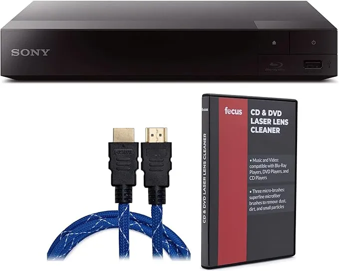 Sony Streaming Blu-ray Disc Player with Lens Cleaner and HDMI Cable