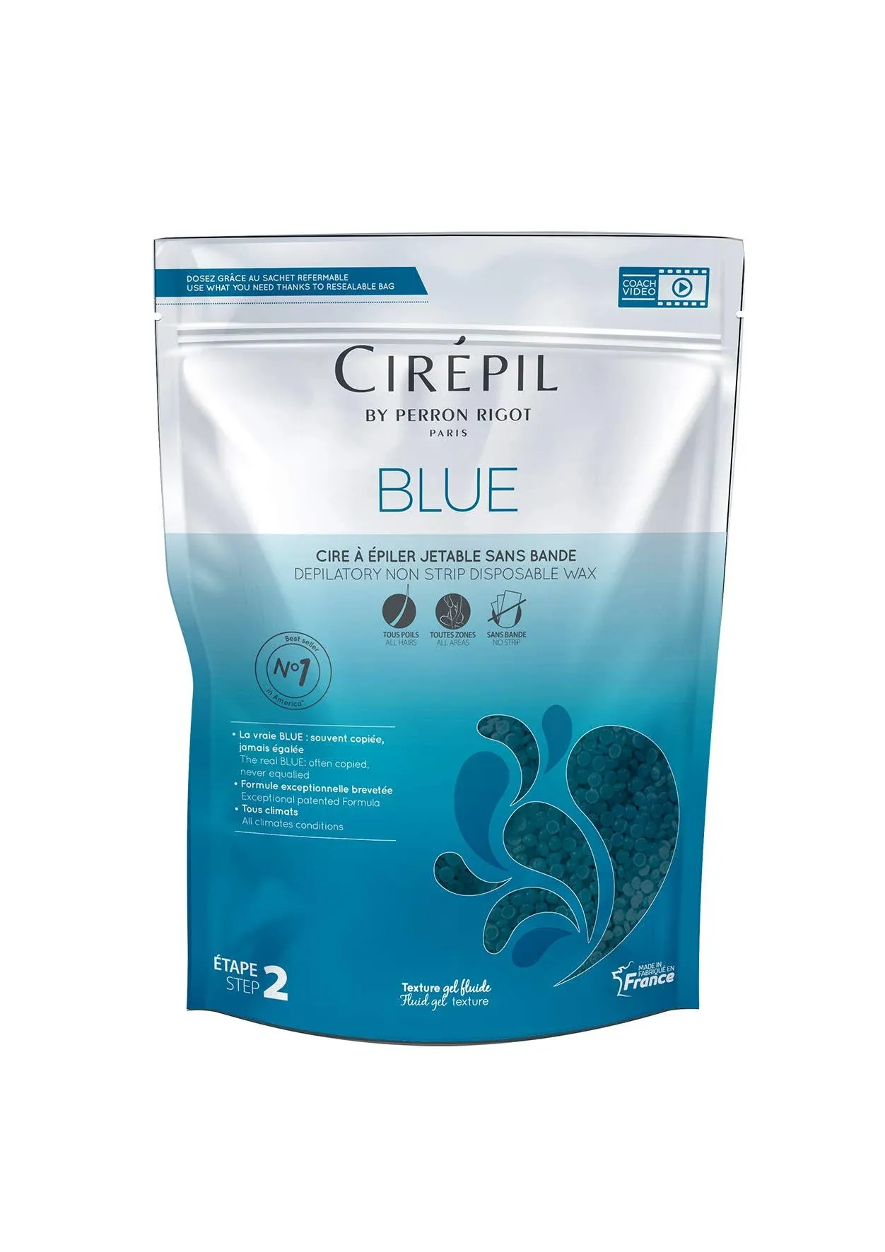 Cirepil by Perron Rigot, Blue Wax, Depilatory Non-Strip, Step 2, 14.11 Ounce Tin