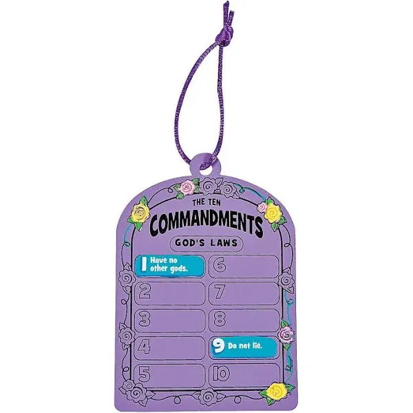 Magic Color Scratch Ten Commandments Tablets - 24 Pc.