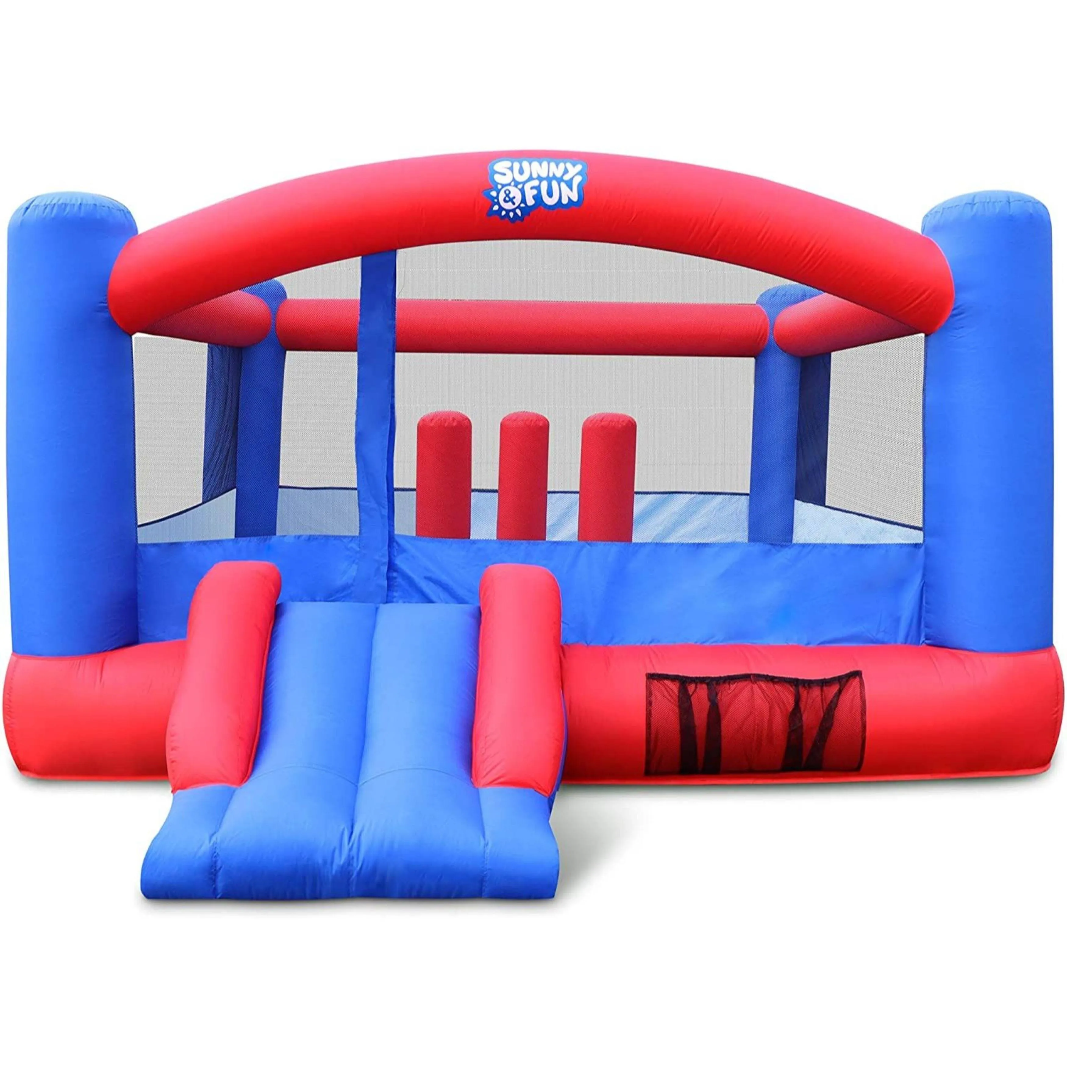 Sunny & Fun Inflatable Bounce House, Blue Bouncy Jump Castle