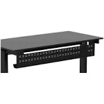 Stand Up Desk Store Under Desk Cable Management Tray Black Horizontal Computer Cord Raceway and Modesty Panel (Black, 39")