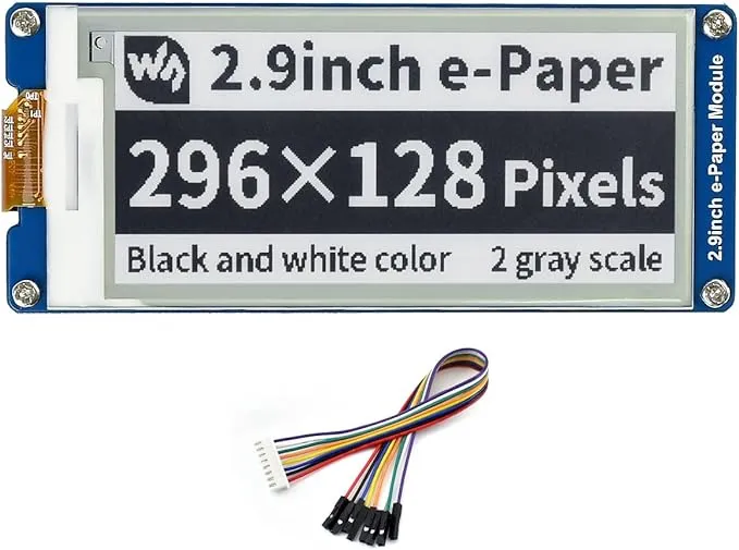 2.9inch E-Paper Display Module, 296x128 Resolution 3.3V/5V Two-Color ePaper ...