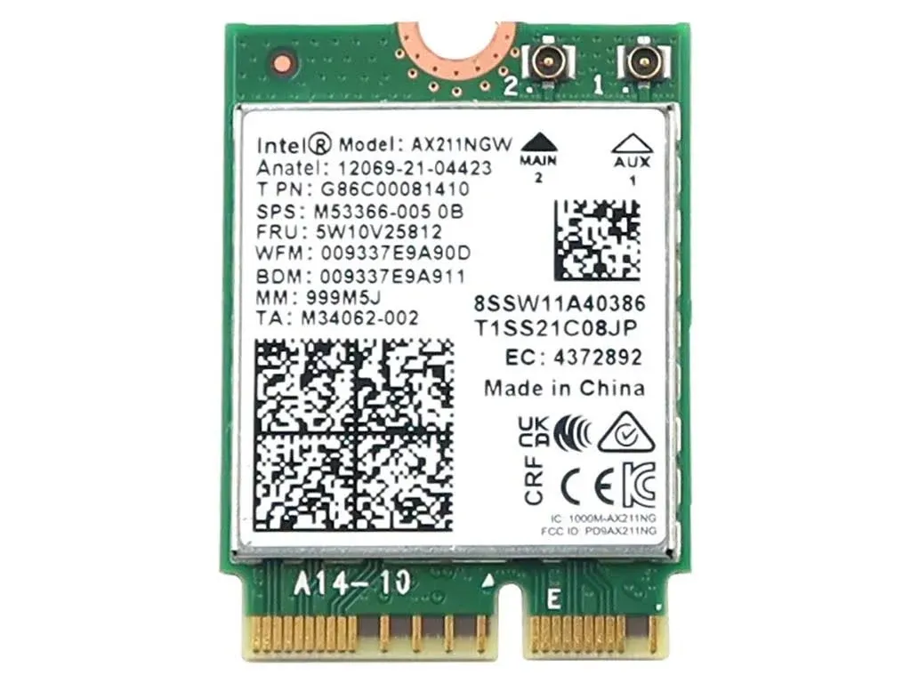 Intel AX211NGW WiFi 6E Card