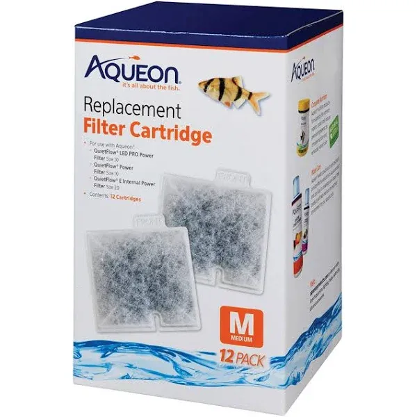 Aqueon Replacement Filter Cartridges Medium - 12 pack