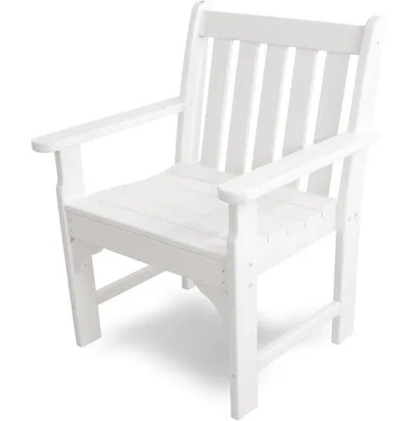 POLYWOOD Vineyard Garden Arm Chair - White : BBQGuys