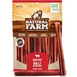 Natural Farm Bully Sticks, Odor-Free, 6 inch, 12 Ounces, Packaged by Weight, 100 Beef Pizzle Chews, Grass-Fed, Fully Digestible Treats to Keep Your