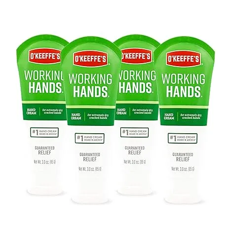 O'Keeffe's Working Hands Hand Cream, 3 oz, Tube, Pack of 4