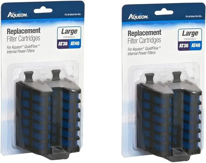 Aqueon Replacement Filter Cartridges for QuietFlow Large for AT30/AT40 (2 Count)