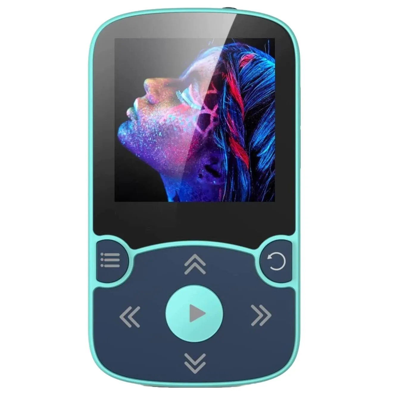 Agptek G02 8GB Clip MP3 Player with FM Shuffle, Portable Music Player with Sweatproof Silicone Case for Sports, Blue