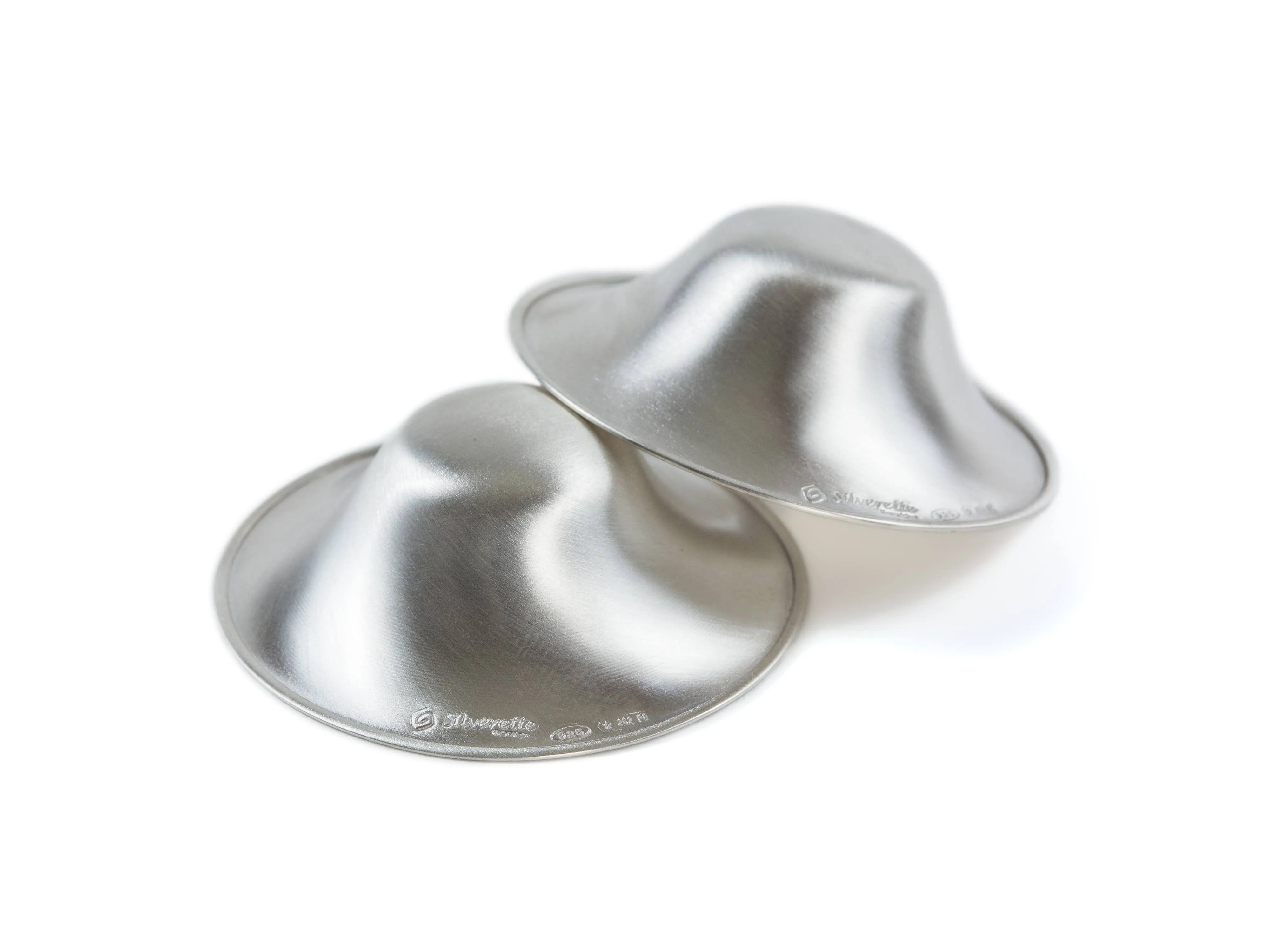 SILVERETTE The Original Silver Nursing Cups, Silverettes Metal Healing Nipple Covers for Breastfeeding, Nursing Shield, 925 Silver Nipple Cover Guards, Soothe and Protect Sore Nipples -Made in Italy