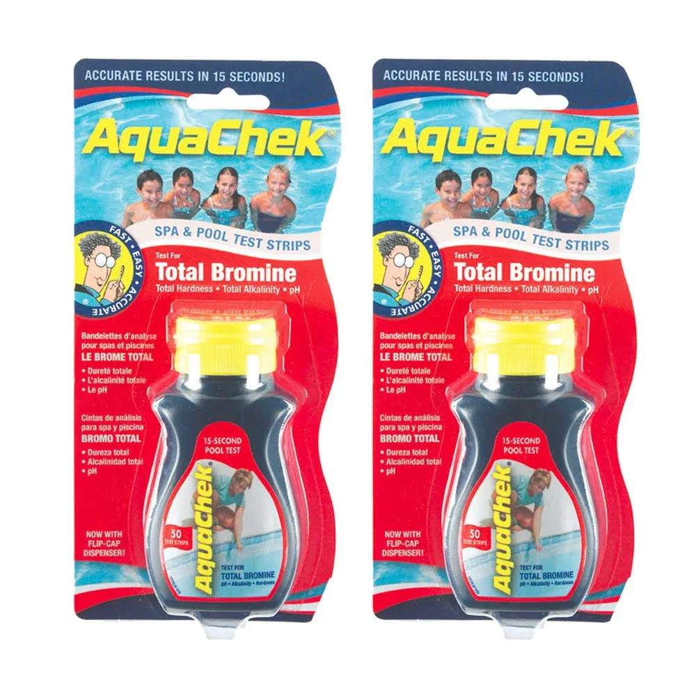 AquaChek 521253-02 Red Total Bromine Test Strips (2 Pack)