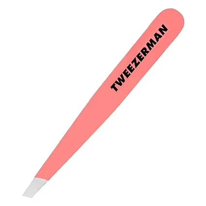 Tweezerman Mini Slant Tweezer - Flamingo Pink