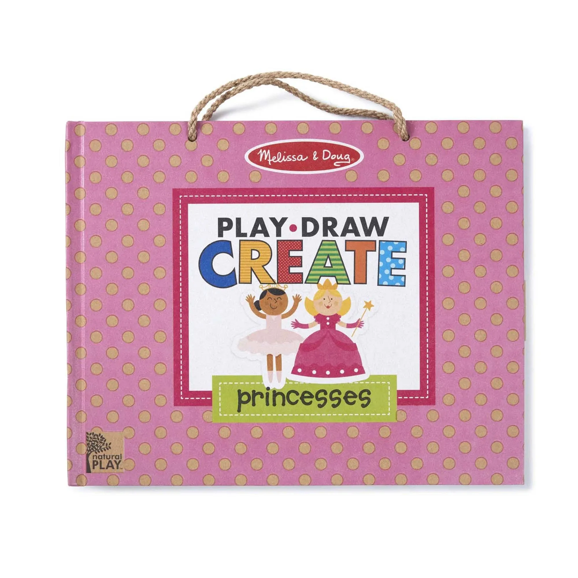 Melissa & Doug Natural Play: Play, Draw, Create Reusable Drawing & Magnet Kit – Princesses (54 Magnets, 5 Dry-Erase Markers) - FSC Certified