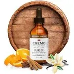 Cremo Beard Oil, Bourbon Vanilla, 1oz, Size: 1 fl oz, Brown