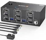 Triple Monitors HDMI KVM Switch