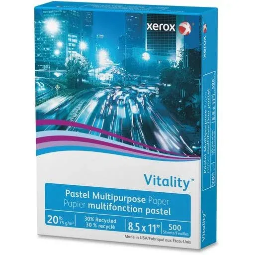 Xerox Vitality Pastel Multipurpose Paper, Blue - 500 Sheets