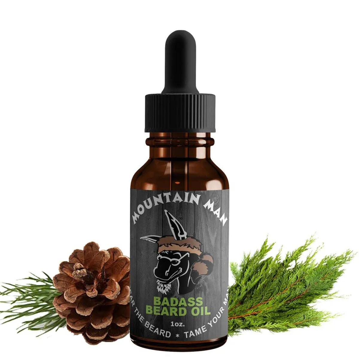  Beard Oil for Men - Mountain Man Scent, 1 oz - All Natural Ingredients, Keeps 