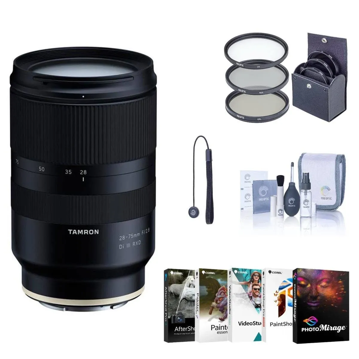 Tamron 28-75mm f/2.8 di III RXD Lens for Sony E with Accessories Kit