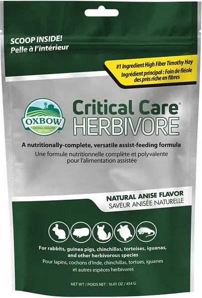 Oxbow Animal Health Critical Care, Herbivore, Anise Flavor, 141 Gram Bag (70100)