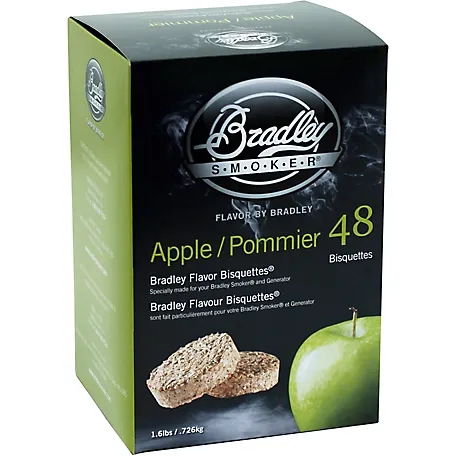 Bradley Smoker BTAP48 Bisquetas de manzana/pommier paquete de 48