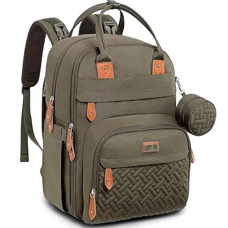 BabbleRoo: Original Diaper Backpack Army Green