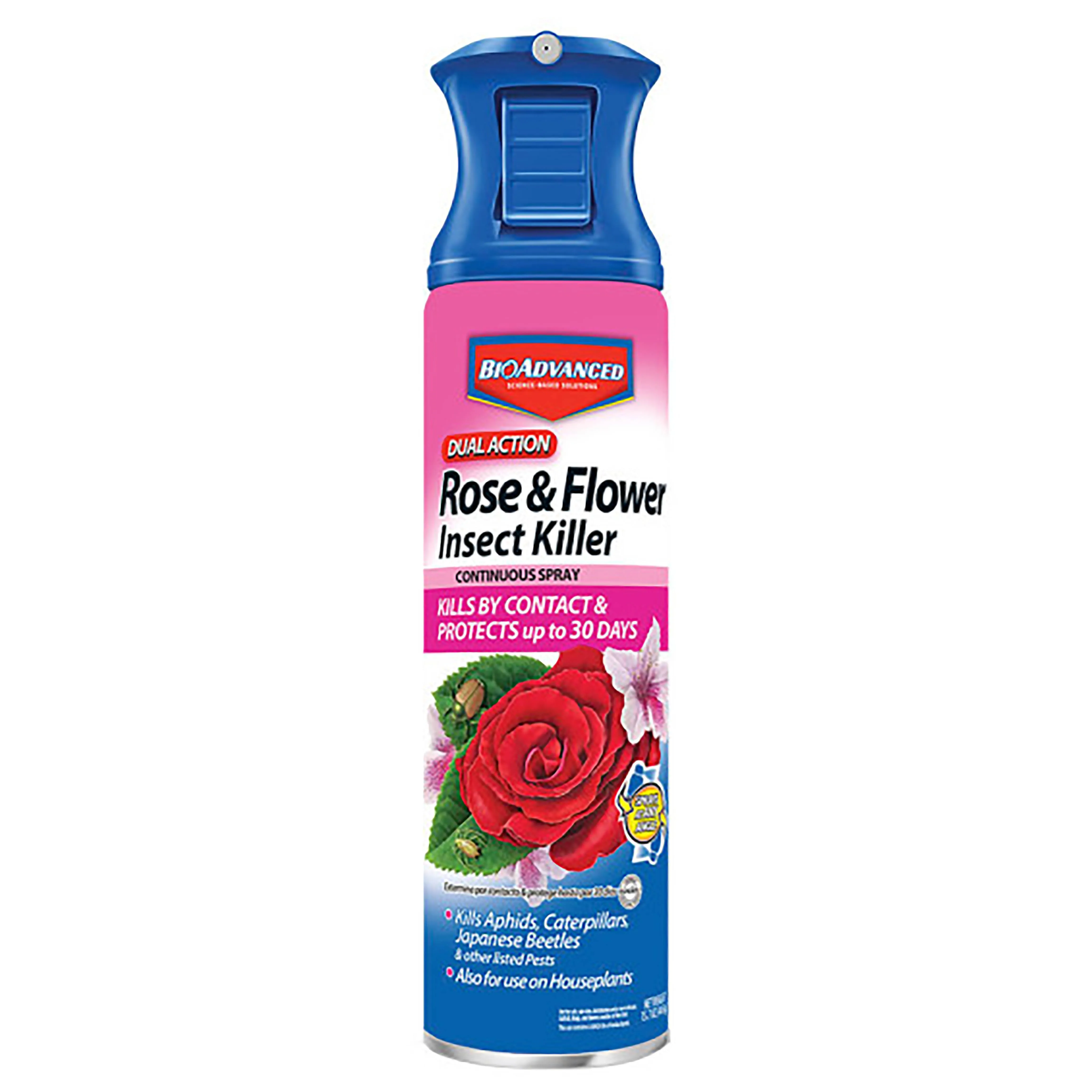 Bioadvanced Insect Killer, Continuous Spray, Dual Action, Rose & Flower - 15.7 oz