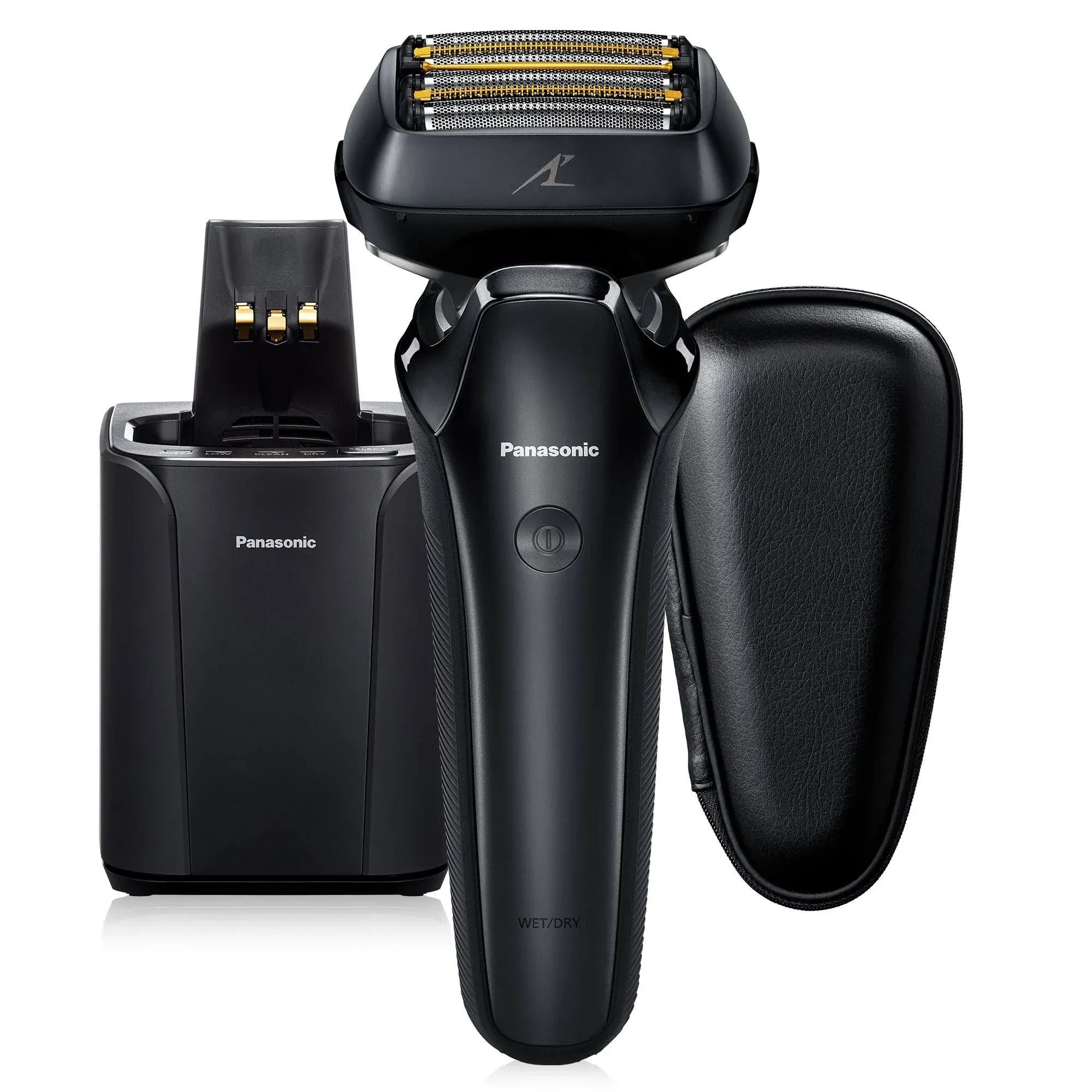 Panasonic - Arc6 Six-Blade Wet/Dry Electric Shaver with Automatic Cleaning and Charging Station - Black