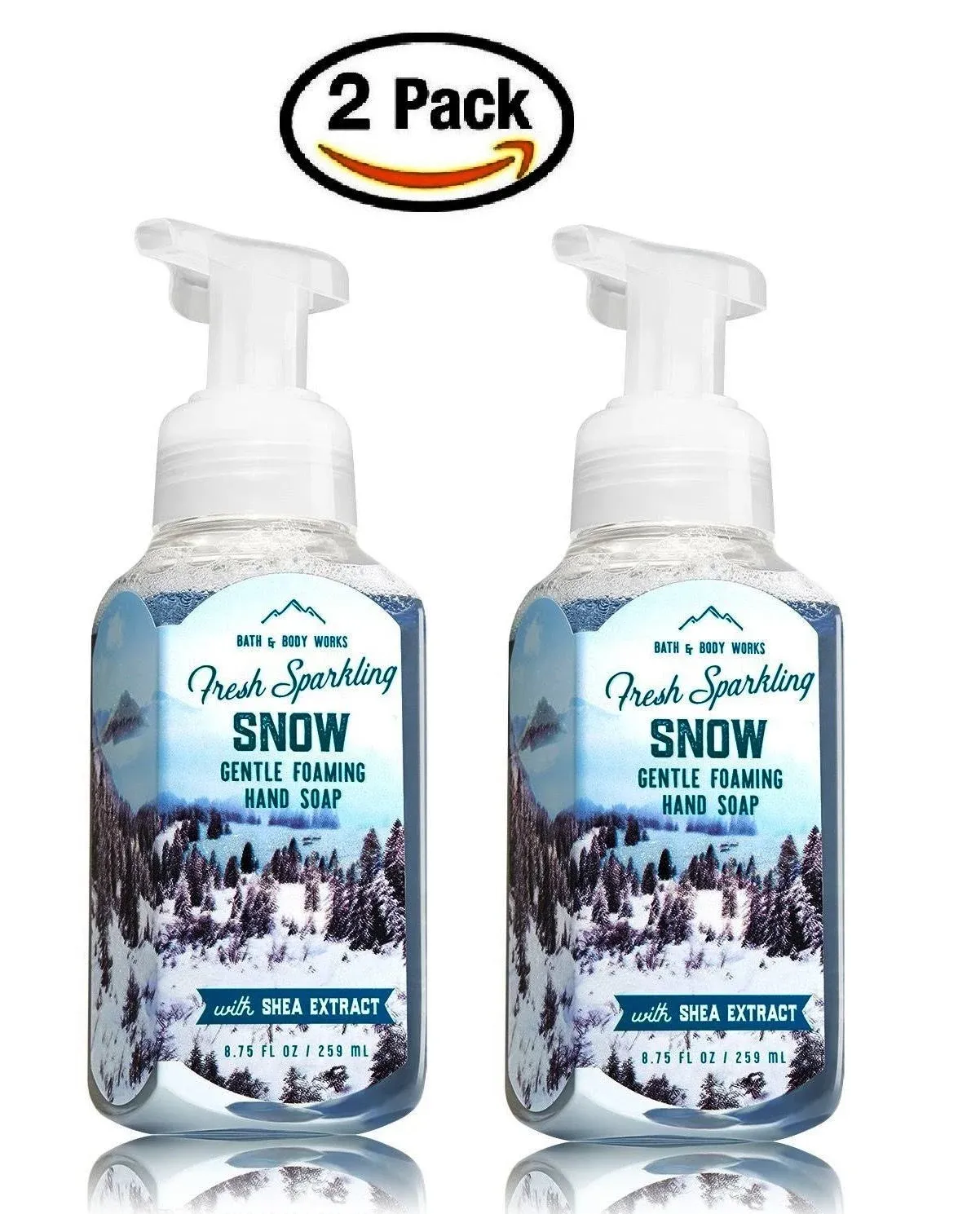 Bath & Body Works, Gentle Foaming Hand Soap, Fresh Sparkling Snow (2-Pack)