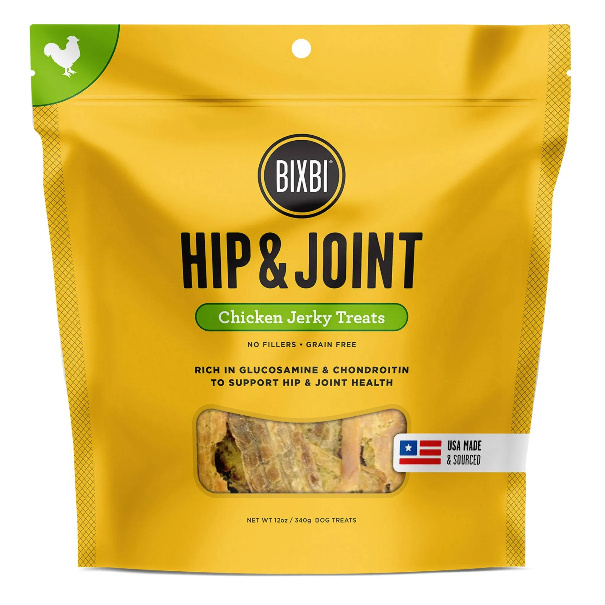 BIXBI Dog Treats - Hip & Joint Chicken Jerky