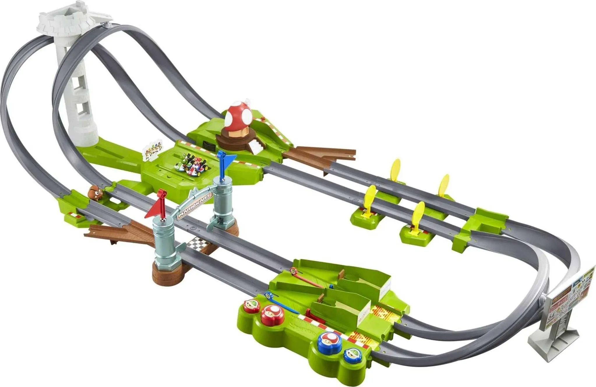 Mario Kart Circuit Track Set with 1:64 Scales Die Cast Kart replica,