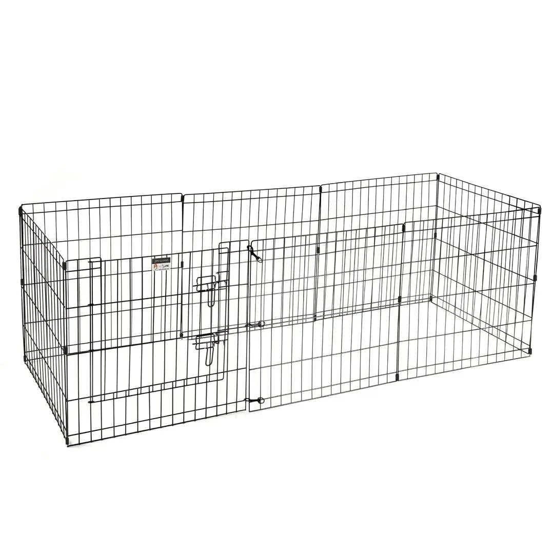 PETMAKER 24-in x 24-in Black Metal Indoor/Outdoor Playpen | 599926MWM