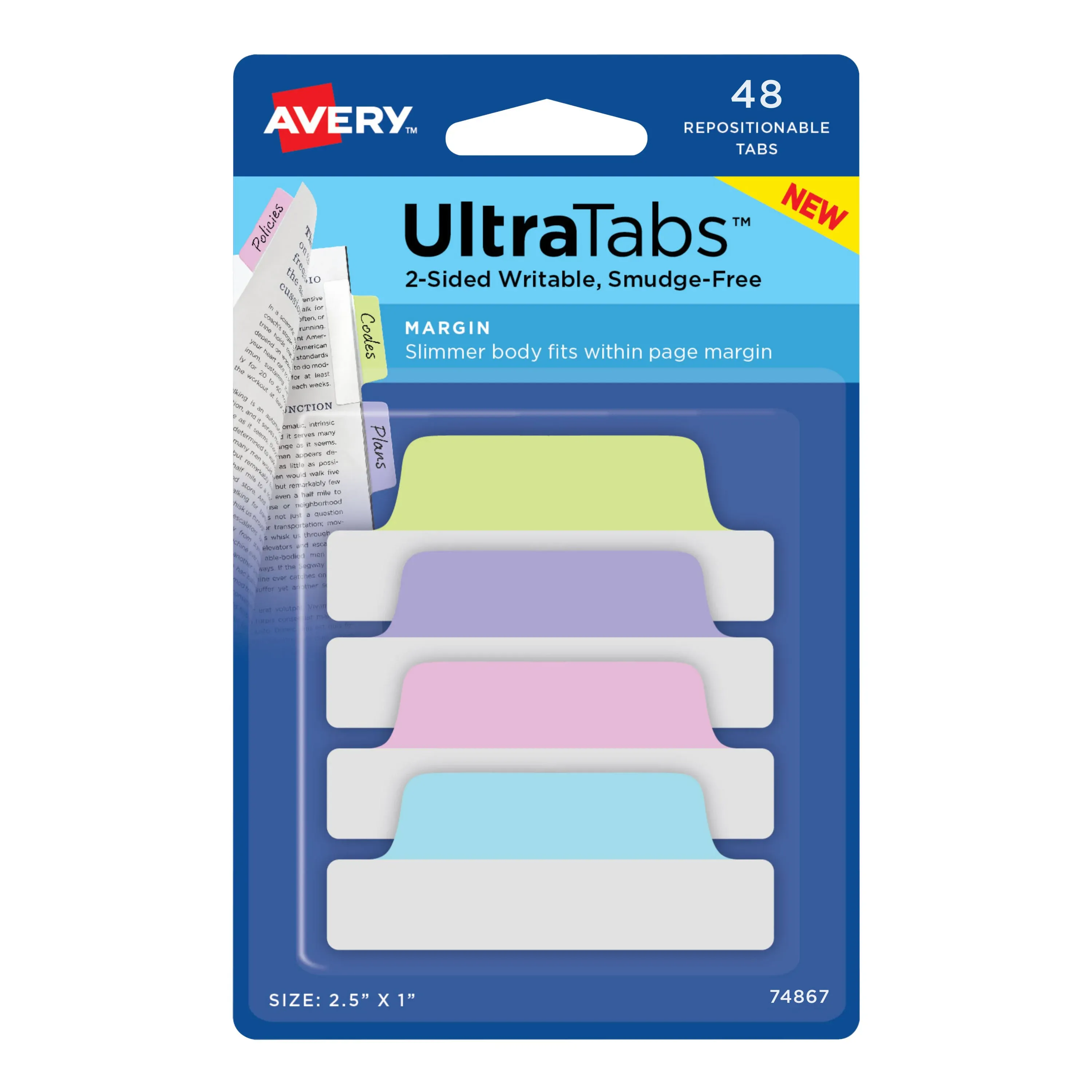 Avery Ultra Tabs Repositionable Margin Tabs