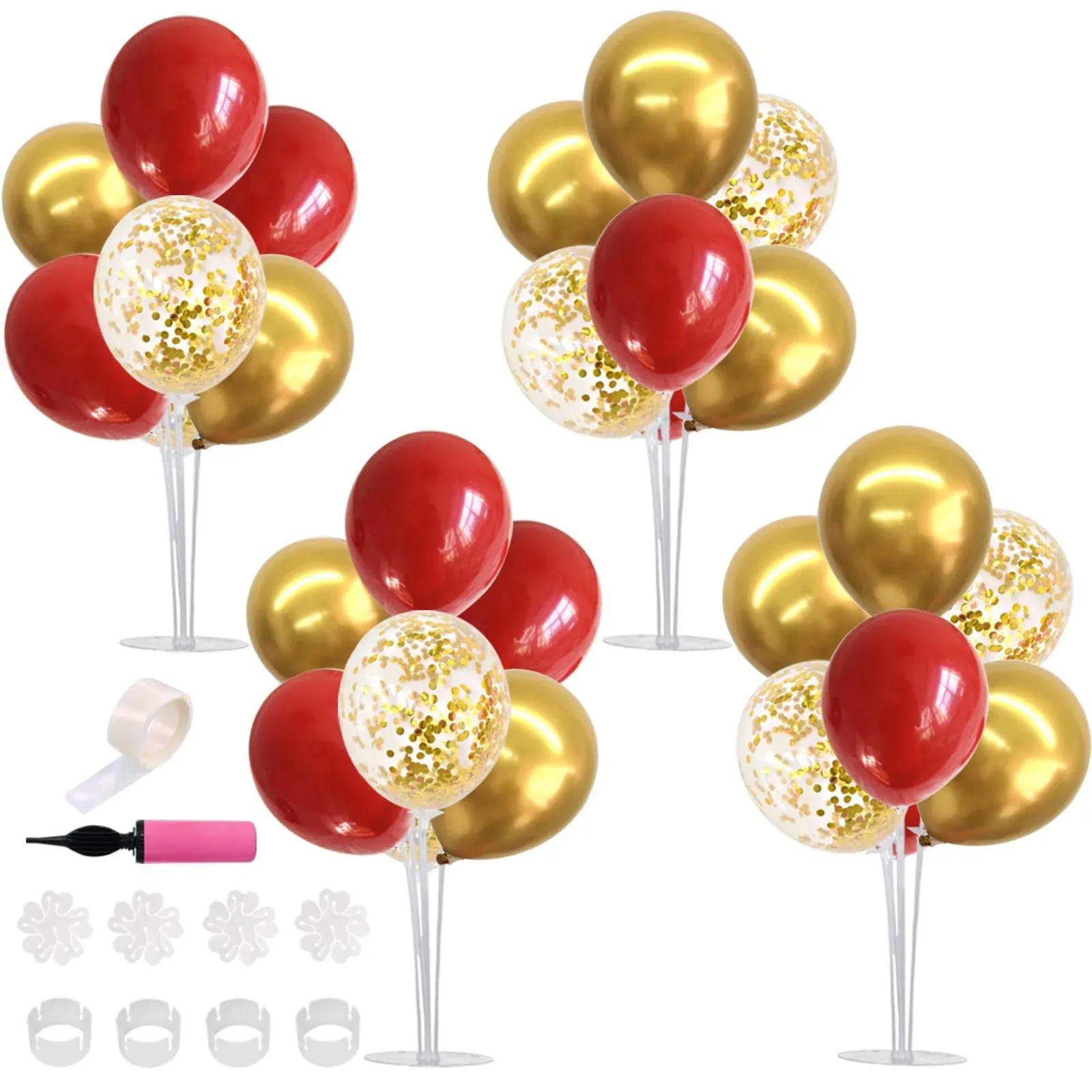 TONIFUL Table Balloons Stand Kit with Sticks Cups Base Balloons for 2023 Graduation Christmas Wedding Anniversary Birthday Pa