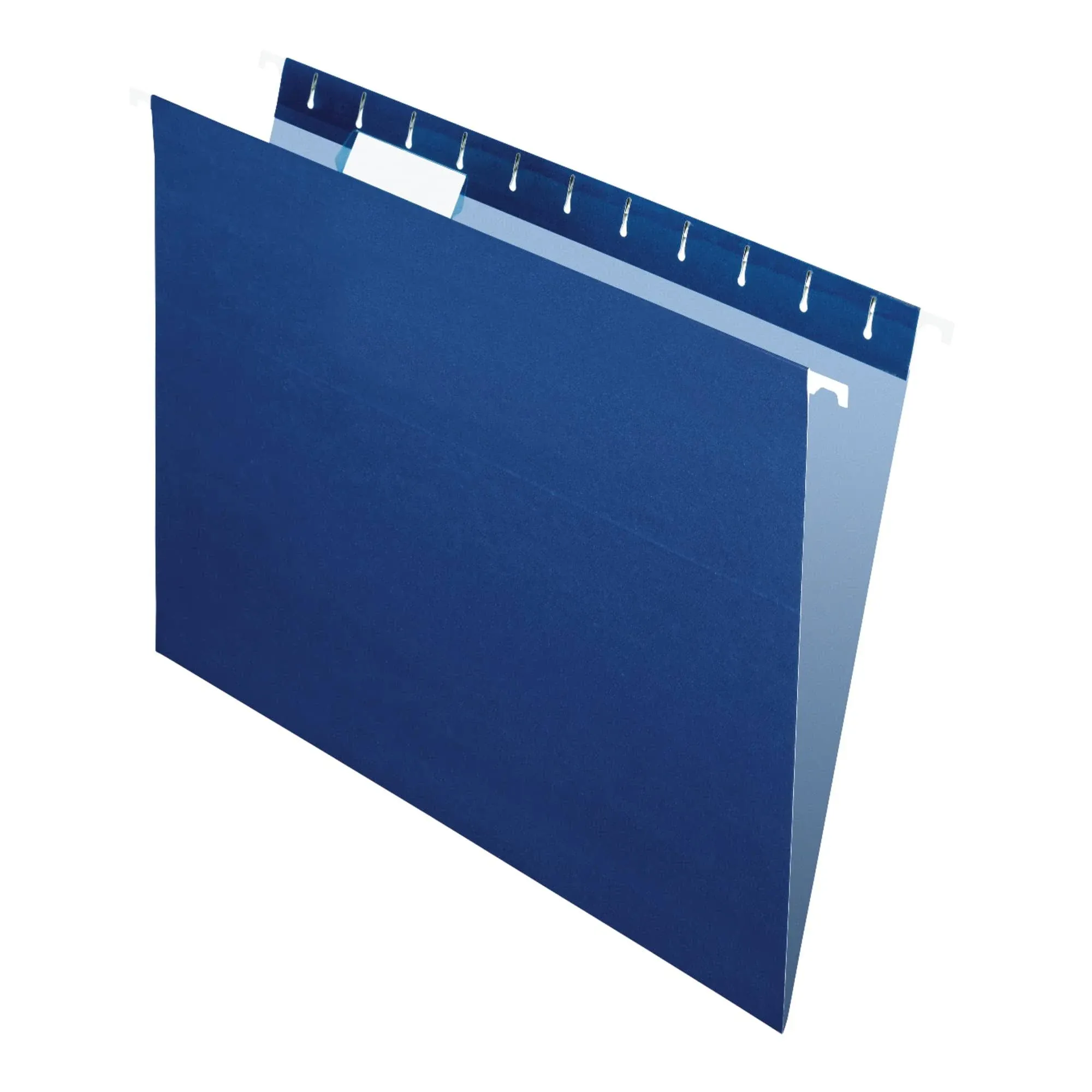 Office Depot 2-Tone Hanging File Folders, 1/5 Cut, 8 1/2in. x 11in, Letter size, Navy, Box of 25, OD81615