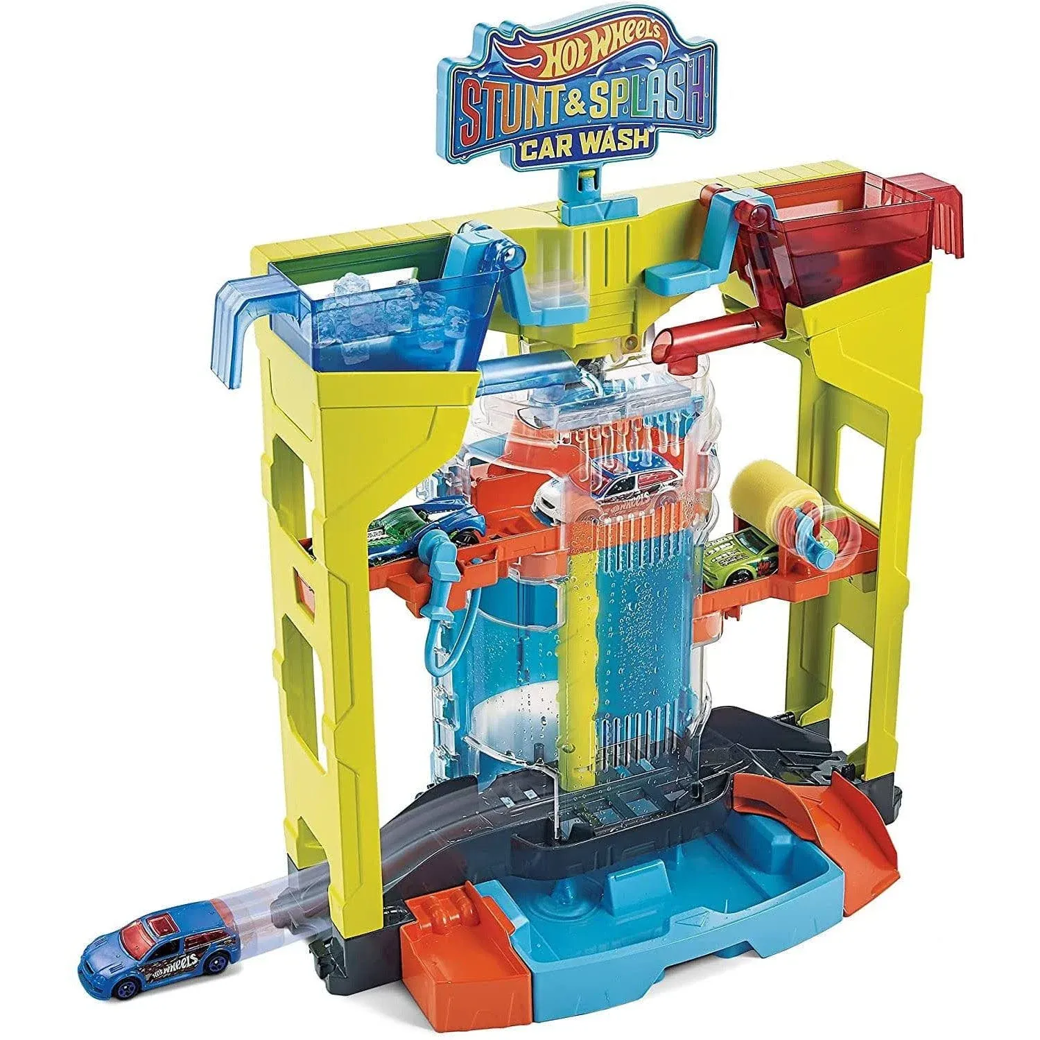 Hot Wheels Stunt & Splash Car Wash Playset