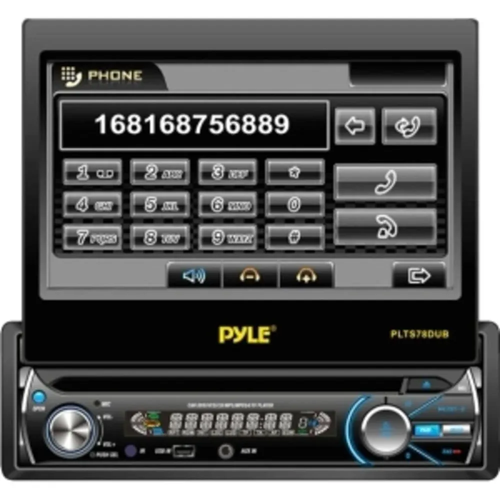 Pyle 7in. Touch Screen CD/DVD/MP3 Car Player w/USB AUX Receiver PLTS78DUB