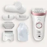 Braun Epilator Silk-épil 9 9-880, Facial Hair Removal for Women, Wet &amp; Dry