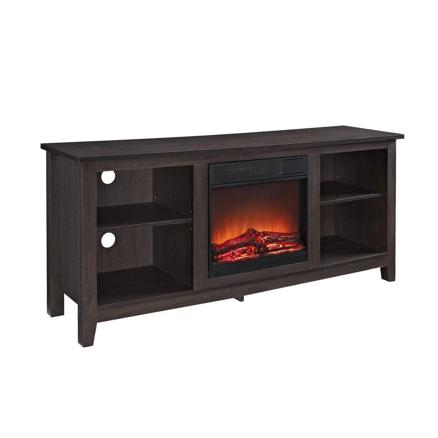 Walker Edison Traditional Fireplace TV Stand for TVs up to 64" - Espresso