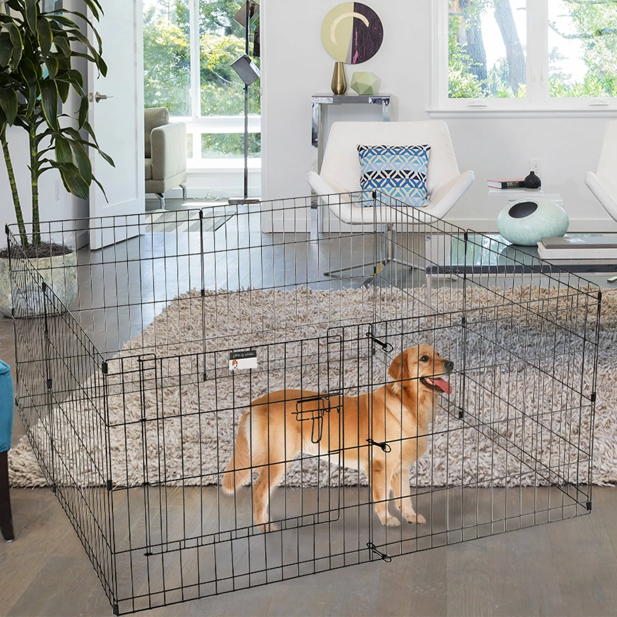 Pet Trex 24" Playpen for Small Pets Dogs Eight 24" Wide x 24" High Panels