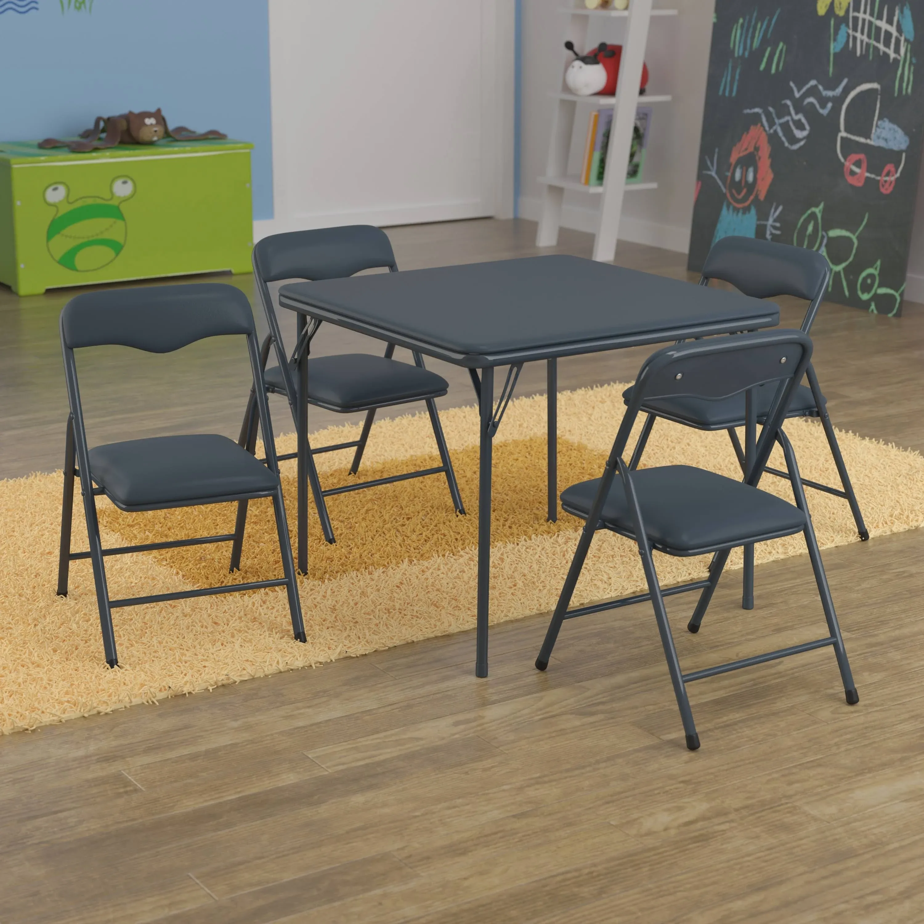 Flash Furniture Kids 5 Piece Folding Table and Chair Set JB-9-KID