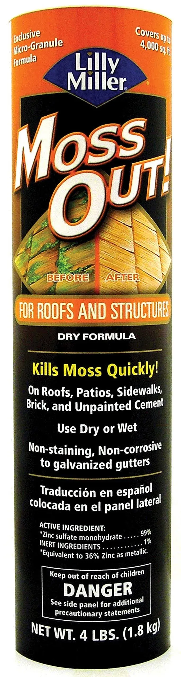 Moss Out 100544186 Killer Moss Out Moss Granules 4 lb White