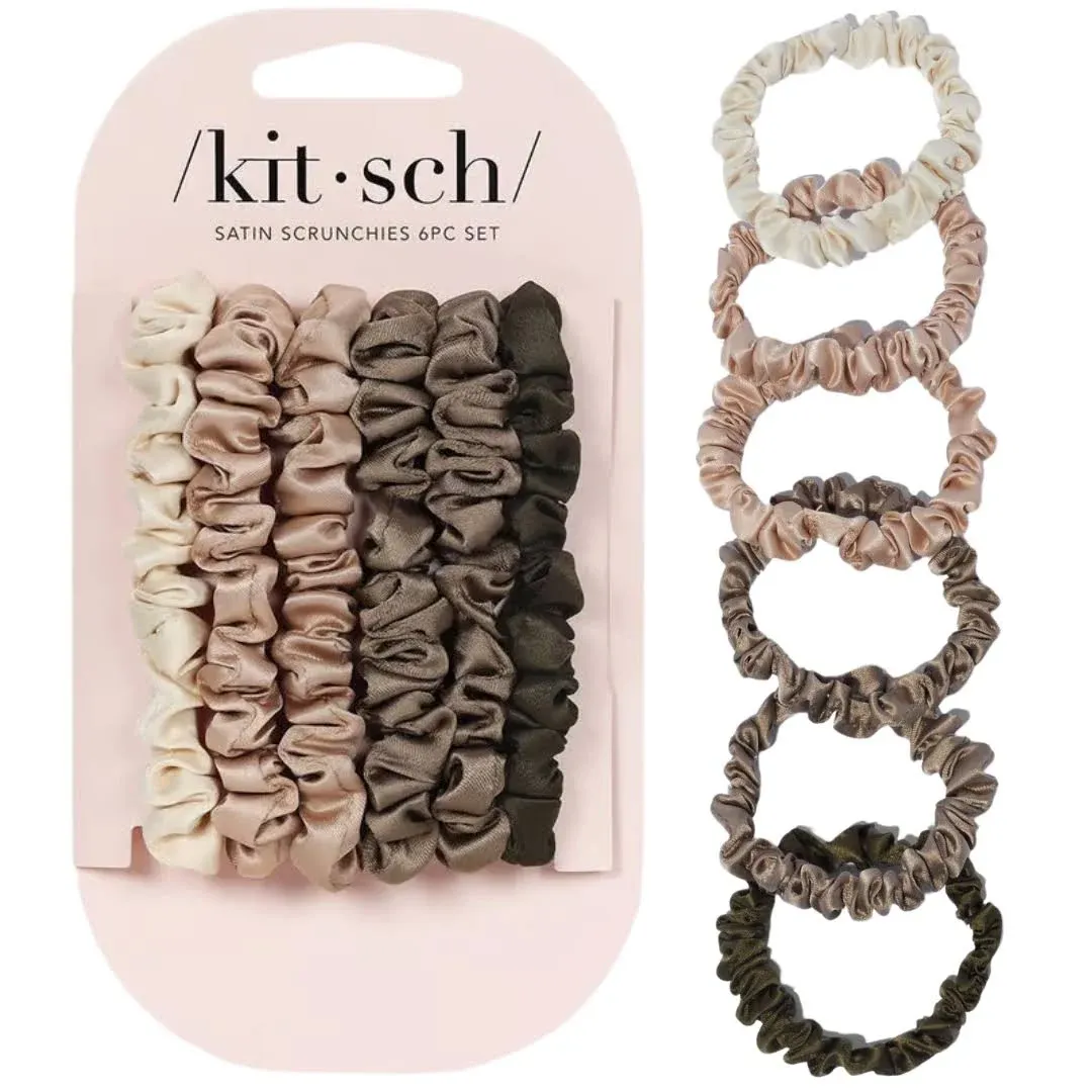 Kitsch Ultra Petite Satin Scrunchies (6pc)