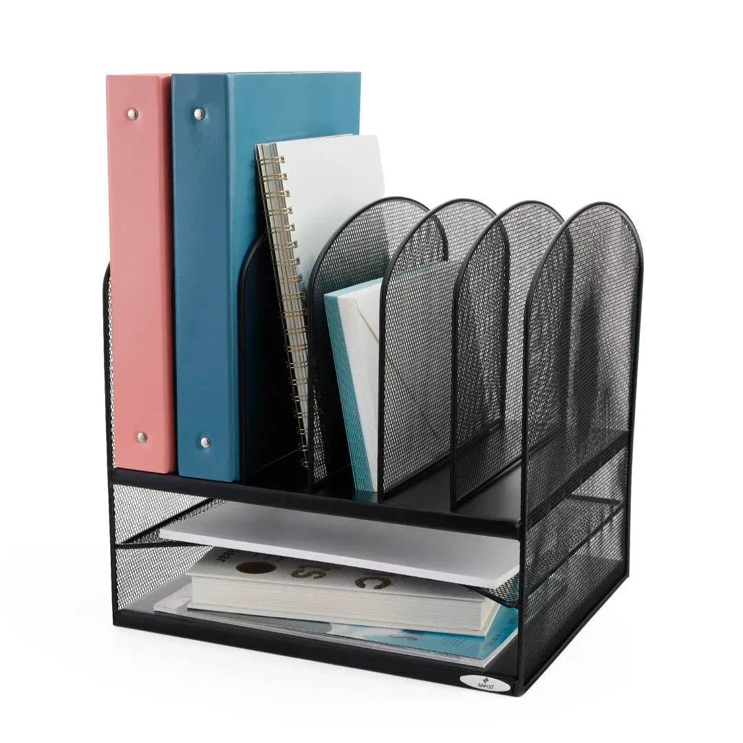 Safco Onyx Mesh Desk Organizer Sections