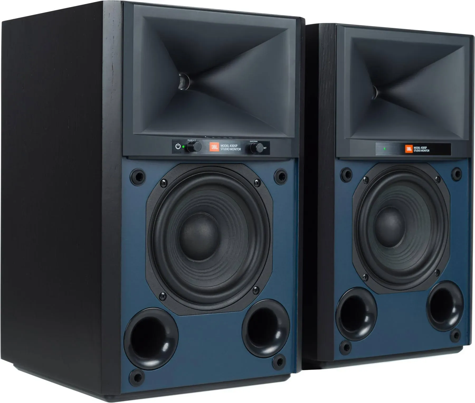 JBL 4305P Black Studio Monitor Powered Bookshelf Loudspeaker System