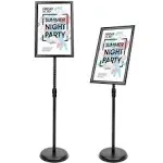 Adjustable Pedestal Poster Sign Stand,8.5 x 11 Advertising Business Menu Sign...