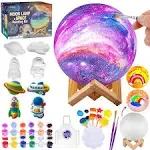 Paint Your Own Moon Lamp Kit Cool Gifts DIY Space Night Light Arts